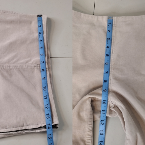 Tory Burch Side Zip Corduroy Office Casual Neutral Taupe Pants Sz 27 - Picture 15 of 16